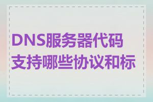 DNS服务器代码支持哪些协议和标准