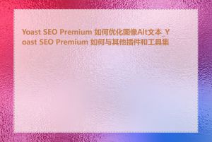 Yoast SEO Premium 如何优化图像Alt文本_Yoast SEO Premium 如何与其他插件和工具集成