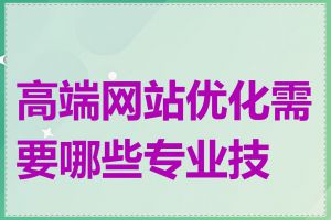 高端网站优化需要哪些专业技能