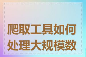 爬取工具如何处理大规模数据