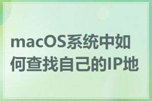 macOS系统中如何查找自己的IP地址