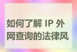 如何了解 IP 外网查询的法律风险