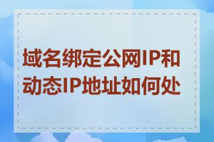 域名绑定公网IP和动态IP地址如何处理