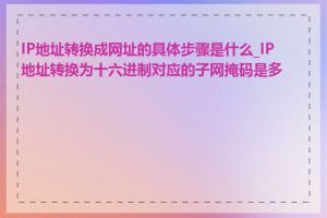 IP地址转换成网址的具体步骤是什么_IP地址转换为十六进制对应的子网掩码是多少