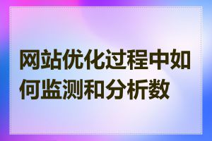 网站优化过程中如何监测和分析数据