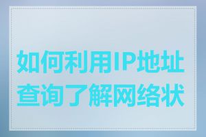 如何利用IP地址查询了解网络状况