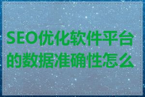 SEO优化软件平台的数据准确性怎么样