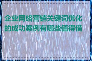 企业网络营销关键词优化的成功案例有哪些值得借鉴