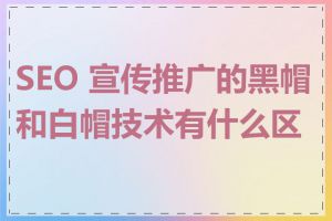 SEO 宣传推广的黑帽和白帽技术有什么区别