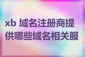 xb 域名注册商提供哪些域名相关服务