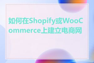 如何在Shopify或WooCommerce上建立电商网站