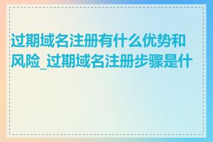 过期域名注册有什么优势和风险_过期域名注册步骤是什么