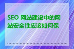 SEO 网站建设中的网站安全性应该如何保障