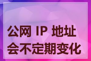 公网 IP 地址会不定期变化吗