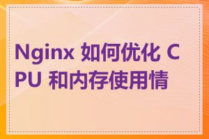 Nginx 如何优化 CPU 和内存使用情况