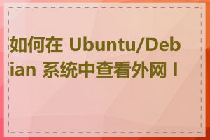 如何在 Ubuntu/Debian 系统中查看外网 IP