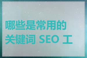 哪些是常用的关键词 SEO 工具