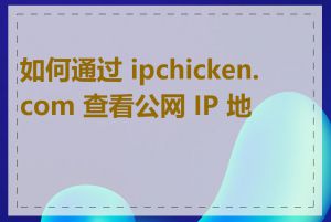 如何通过 ipchicken.com 查看公网 IP 地址