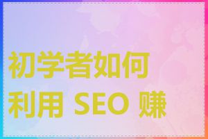 初学者如何利用 SEO 赚钱