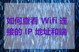 如何查看 Wifi 连接的 IP 地址和端口