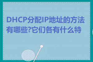 DHCP分配IP地址的方法有哪些?它们各有什么特点