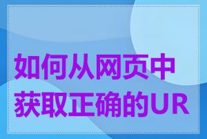 如何从网页中获取正确的URL