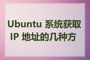 Ubuntu 系统获取 IP 地址的几种方法