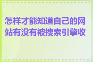 怎样才能知道自己的网站有没有被搜索引擎收录