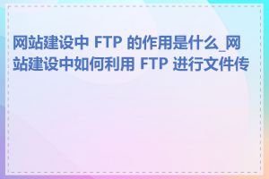 网站建设中 FTP 的作用是什么_网站建设中如何利用 FTP 进行文件传输