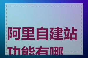 阿里自建站功能有哪些