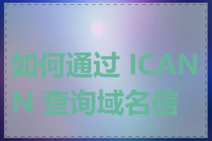 如何通过 ICANN 查询域名信息