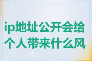 ip地址公开会给个人带来什么风险