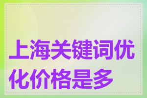 上海关键词优化价格是多少