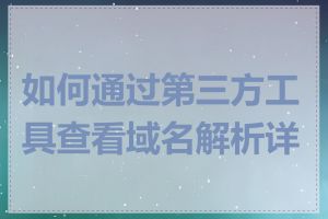 如何通过第三方工具查看域名解析详情