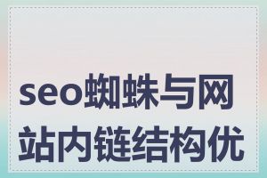 seo蜘蛛与网站内链结构优化