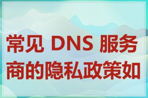 常见 DNS 服务商的隐私政策如何