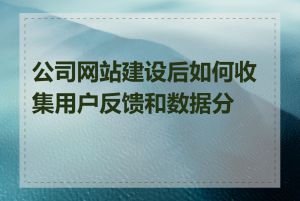 公司网站建设后如何收集用户反馈和数据分析