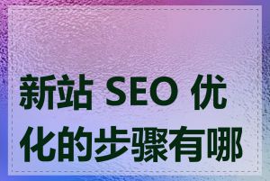 新站 SEO 优化的步骤有哪些