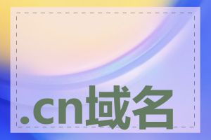 .cn域名代表什么