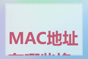 MAC地址有哪些格式