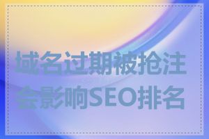 域名过期被抢注会影响SEO排名吗