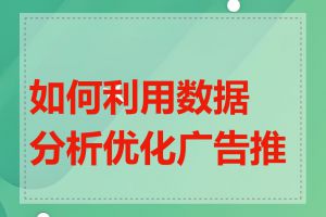 如何利用数据分析优化广告推广