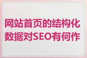 网站首页的结构化数据对SEO有何作用