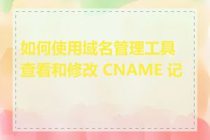 如何使用域名管理工具查看和修改 CNAME 记录