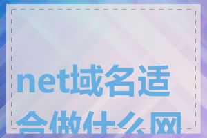 net域名适合做什么网站