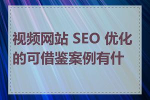 视频网站 SEO 优化的可借鉴案例有什么