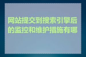 网站提交到搜索引擎后的监控和维护措施有哪些