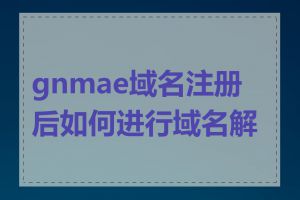 gnmae域名注册后如何进行域名解锁