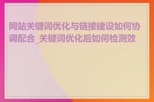 网站关键词优化与链接建设如何协调配合_关键词优化后如何检测效果