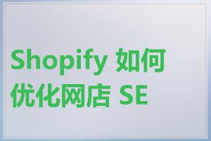 Shopify 如何优化网店 SEO